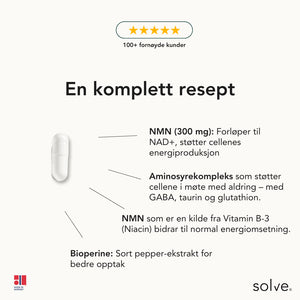 Ingredienser i NMN tilskudd solve