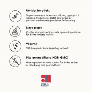 Solve - Laget i Norge - vegansk, nøye testet - utviklet for effekt. Skreddersydd deg. 