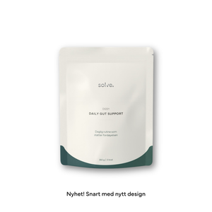 Solve DGS15 Daily Gut Support produktpose med teksten «Nyhet! Snart med nytt design»